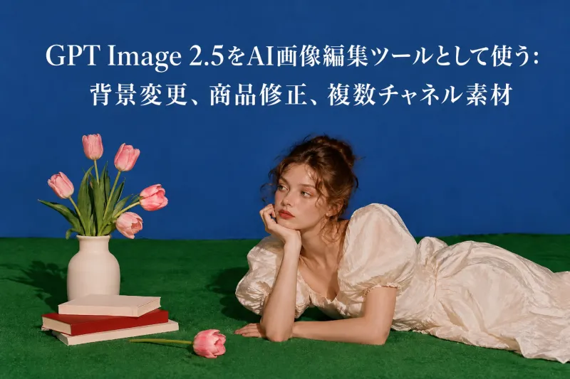 GPT Image 2.5をAI画像編集ツールとして使う：背景変更、商品修正、複数チャネル素材