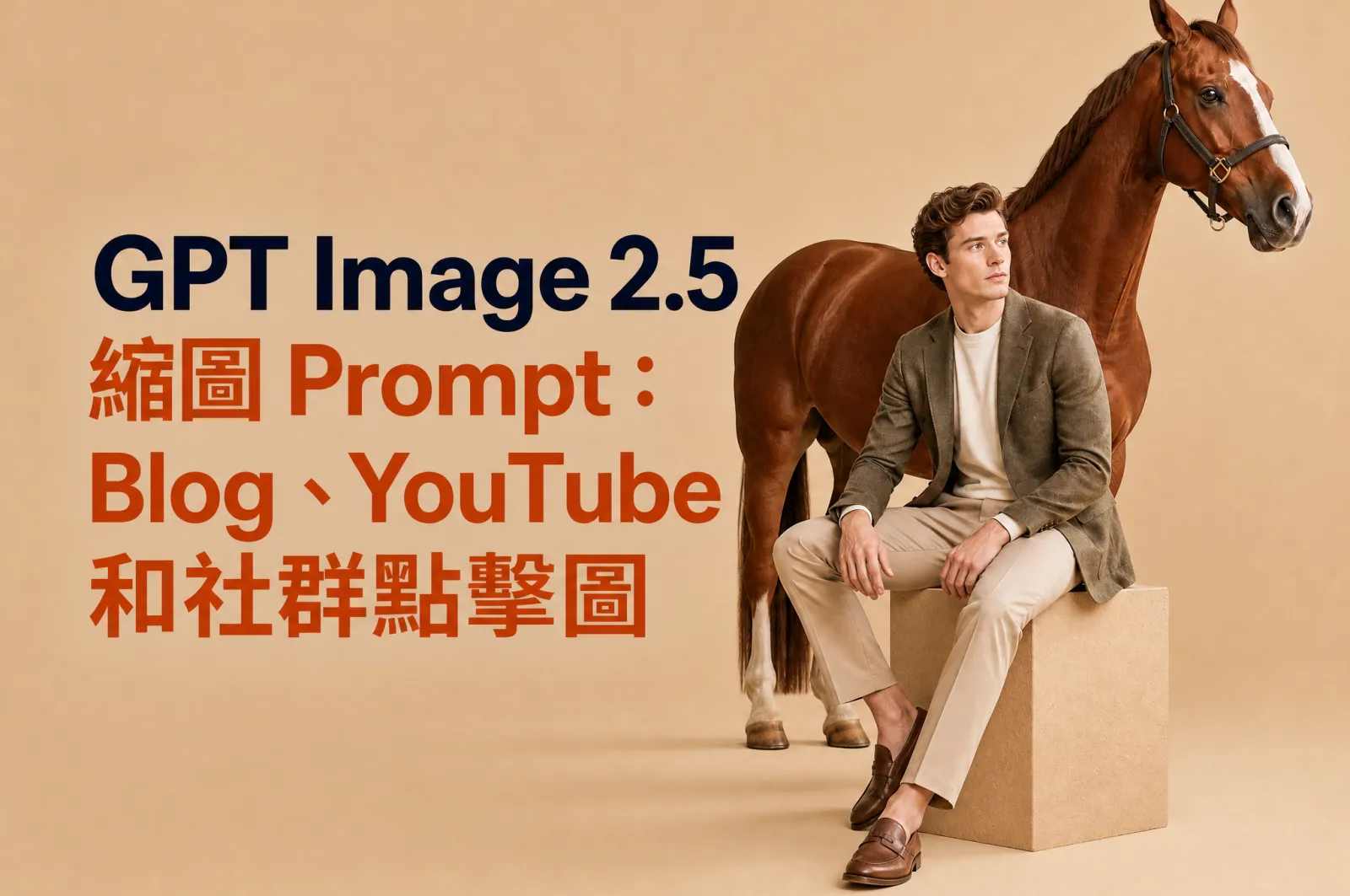 GPT Image 2.5 縮圖 Prompt:Blog、YouTube 和社群點擊圖