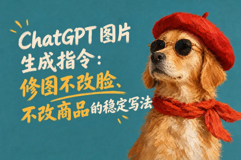 ChatGPT 图片生成指令：修图不改脸、不改商品的稳定写法