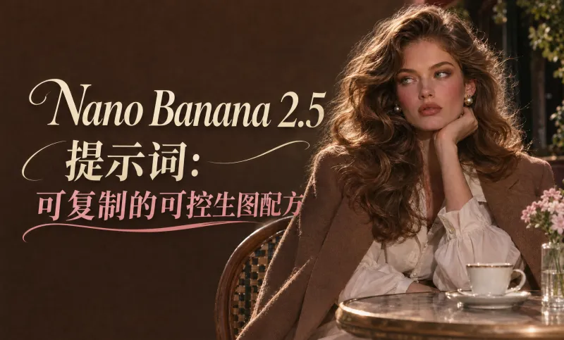 Nano Banana 2.5 提示词：可复制的可控生图配方