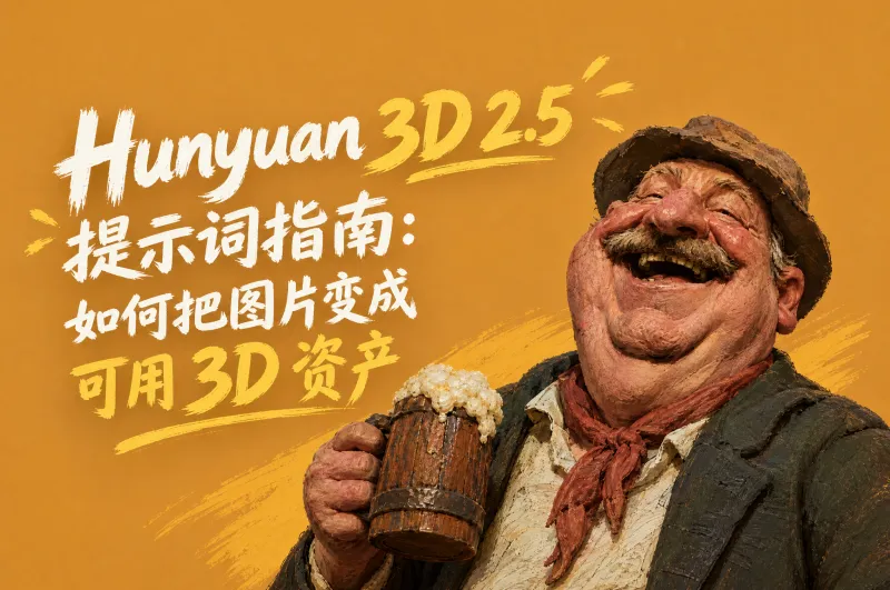 Hunyuan 3D 2.5 提示词指南：如何把图片变成可用 3D 资产