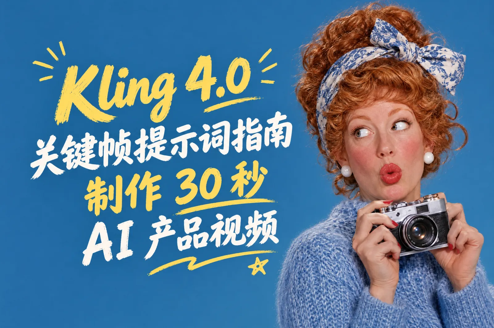 Kling 4.0 关键帧提示词指南：制作 30 秒 AI 产品视频