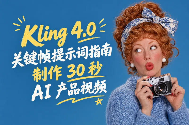 Kling 4.0 关键帧提示词指南：制作 30 秒 AI 产品视频